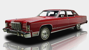 red Cadillac Deville HD wallpaper