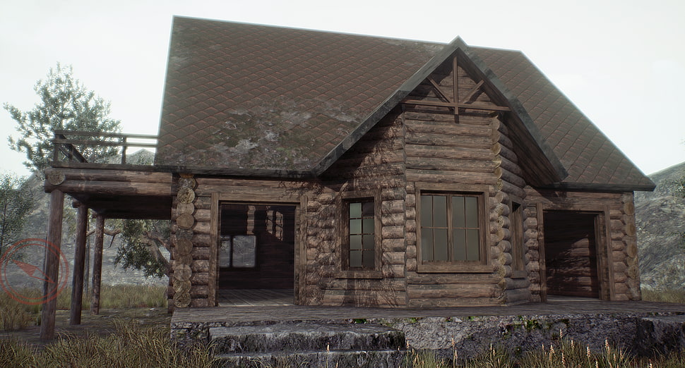 brown wooden house, Unreal Engine 4 , CGI, Archviz HD wallpaper