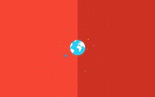 earth illustration, Earth, minimalism