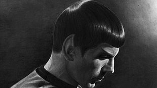 Star Trek character photo, Leonard Nimoy, Spock, drawing, Star Trek