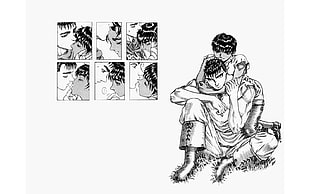couple anime character, Kentaro Miura, Berserk, Guts, Casca HD wallpaper