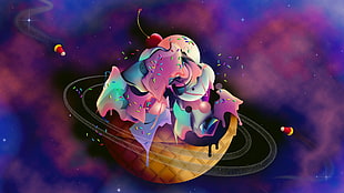 galaxy 3D art HD wallpaper