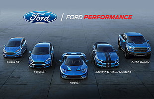 Ford Fiesta ST, Focus ST, Ford GT, Shelby GT, and F-150 Raptor