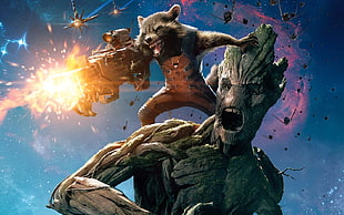 Guardians of the Galaxy Raccoon character wallpaper HD wallpaper