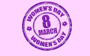 March 8 women's day logo