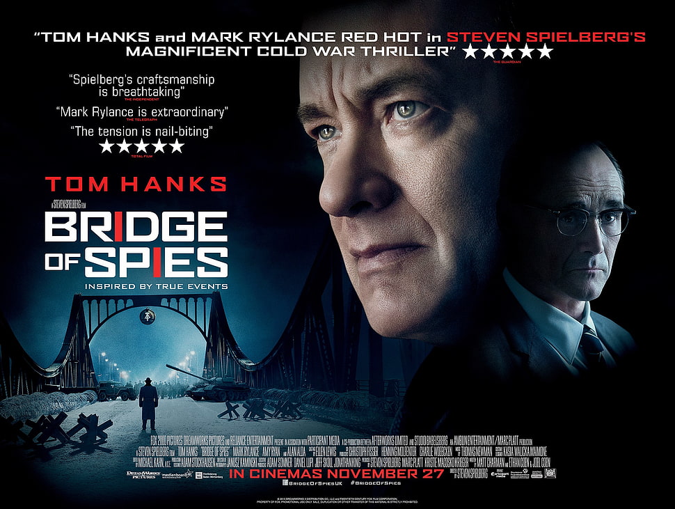 Tom Hanks Bridges of Spies movie poster HD wallpaper