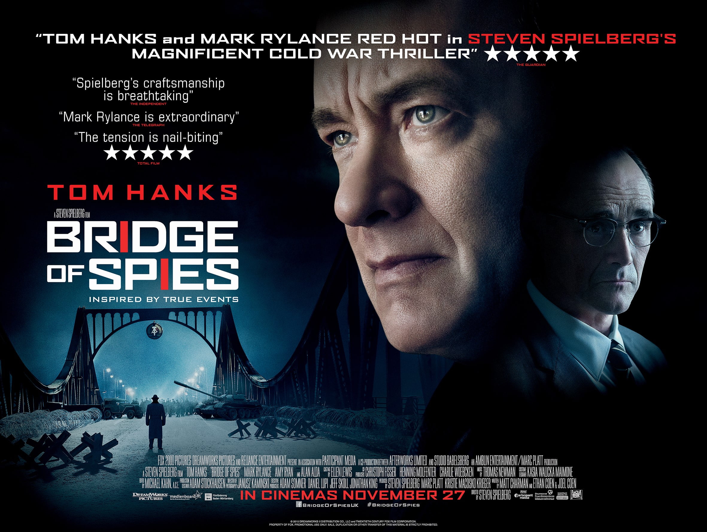 Tom Hanks Bridges of Spies movie poster