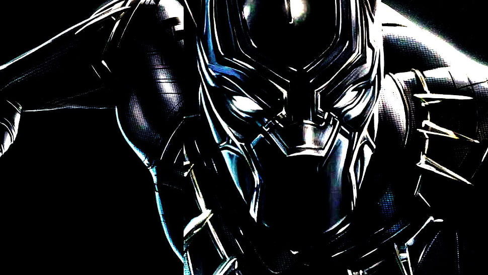 Marvel Black Panther digital wallpaper, warrior, Black Panther, Marvel Comics, Captain America: Civil War HD wallpaper
