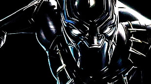 Marvel Black Panther digital wallpaper, warrior, Black Panther, Marvel Comics, Captain America: Civil War