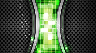 white and green corded clothes iron, abstract, vector, pattern, green