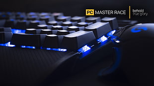 PC gaming, Master Race, keyboards, technology HD wallpaper