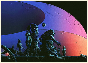alien creature poster, science fiction HD wallpaper