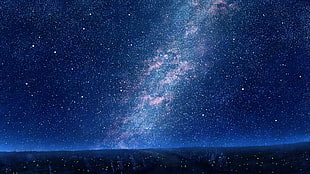 Milky Way galaxy photo from Earth at night
