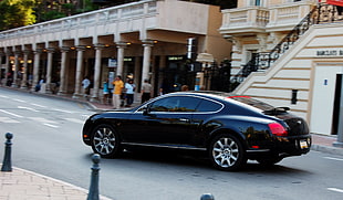 black Mercedes-Benz sedan, Bentley, CONTINENTAL GT, car