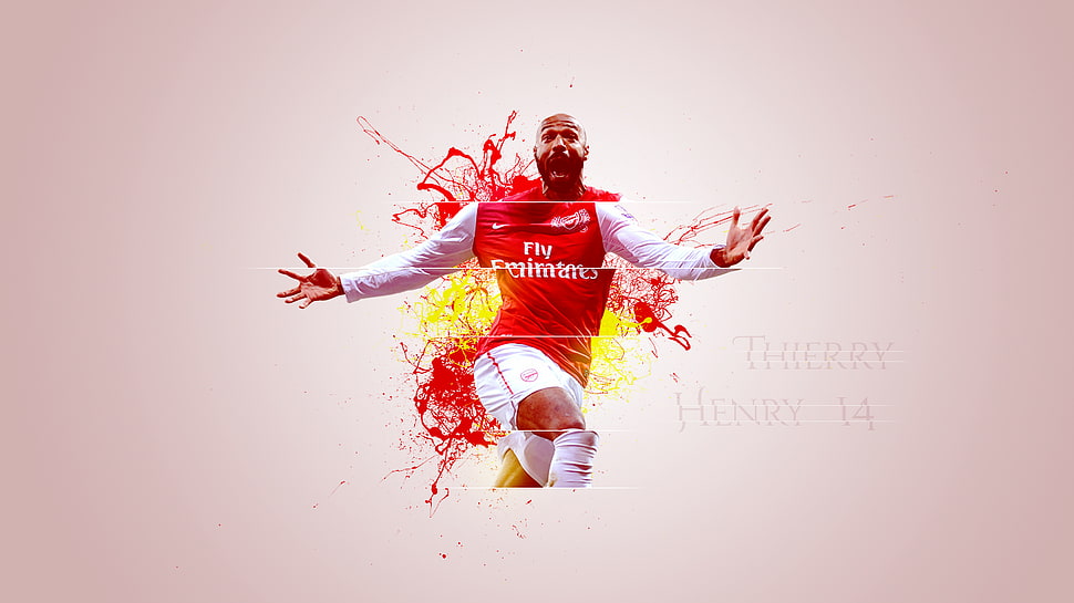 Thierry Henry digital wallpaper, Arsenal Fc, Arsenal, Thierry Henry, men HD wallpaper