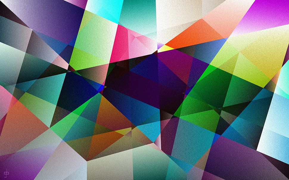 purple, green, gray and pink abstract HD wallpaper