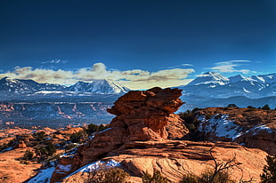 landscape photo of rock mountain, landscape, mountains, nature HD wallpaper