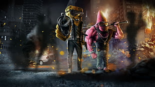 Sponge Bob and Patrick video game poster HD wallpaper