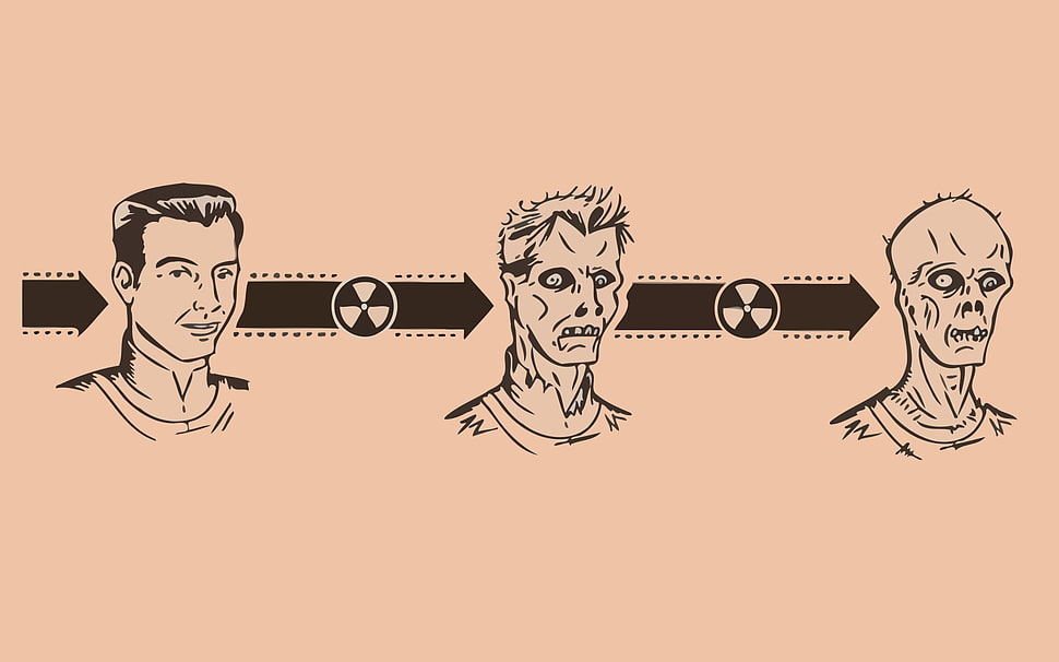 three man illustrations HD wallpaper