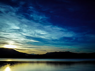 clear water lake, Horizon, Night, River