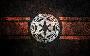 Star Wars Galactic Empire logo, Star Wars, logo, grunge, artwork