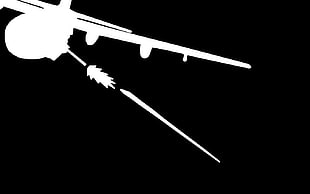 airplane decal wallpaper, AC-130, aircraft, minimalism