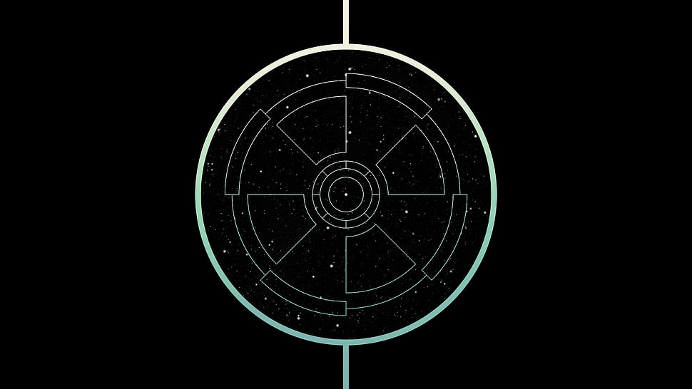 gun scope, simple, gradient, space HD wallpaper