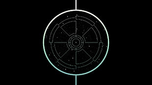 gun scope, simple, gradient, space