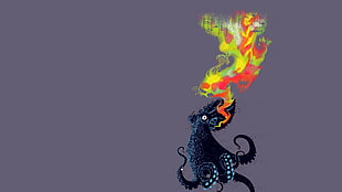black octopus illustration, octopus, artwork