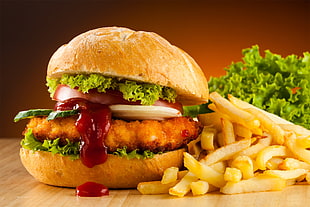 chicken burger HD wallpaper