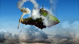 brown concrete building, architecture, ancient, tower, clouds
