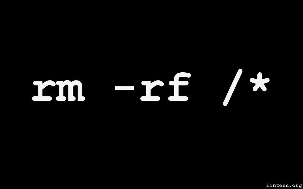 rm -rf /* text, humor HD wallpaper