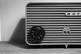 gray Motorola radio, Motorola, monochrome, radio
