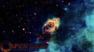 Aperture nebula wallpaper, Aperture Laboratories, aperture, Portal (game), Portal 2