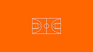 basketball court diagram, basketball HD wallpaper