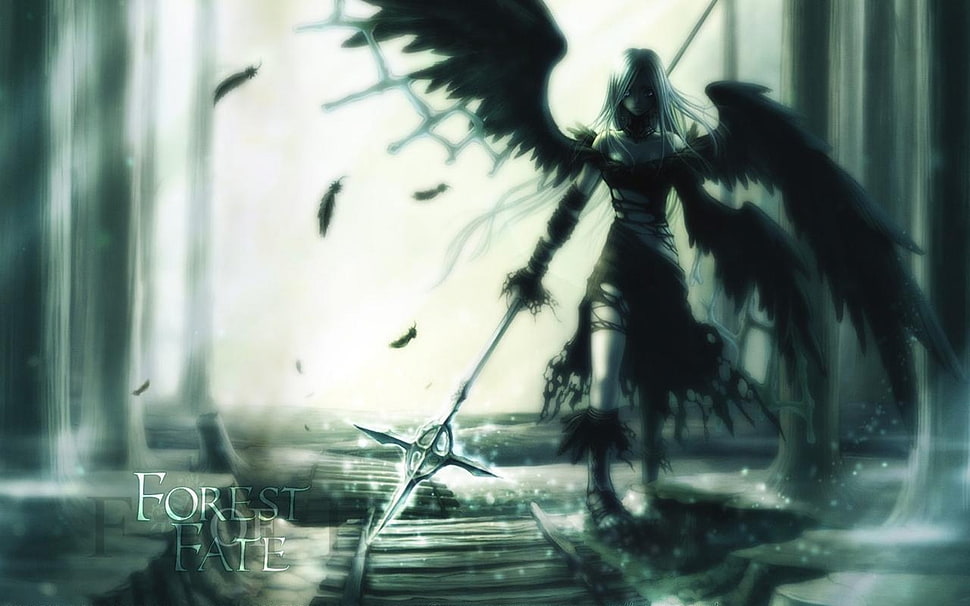 Forest Of Fate Angel illustration, digital art HD wallpaper