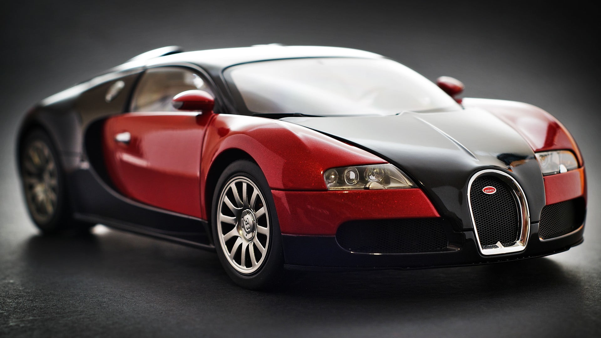 red and black convertible coupe, Bugatti Veyron, car