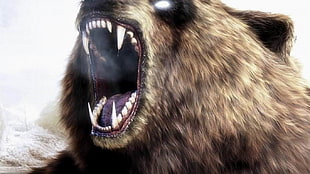 brown bear digital wallpaper, bears, creature, artwork HD wallpaper