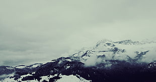 snow covered mountain, winter, landscape, mountains