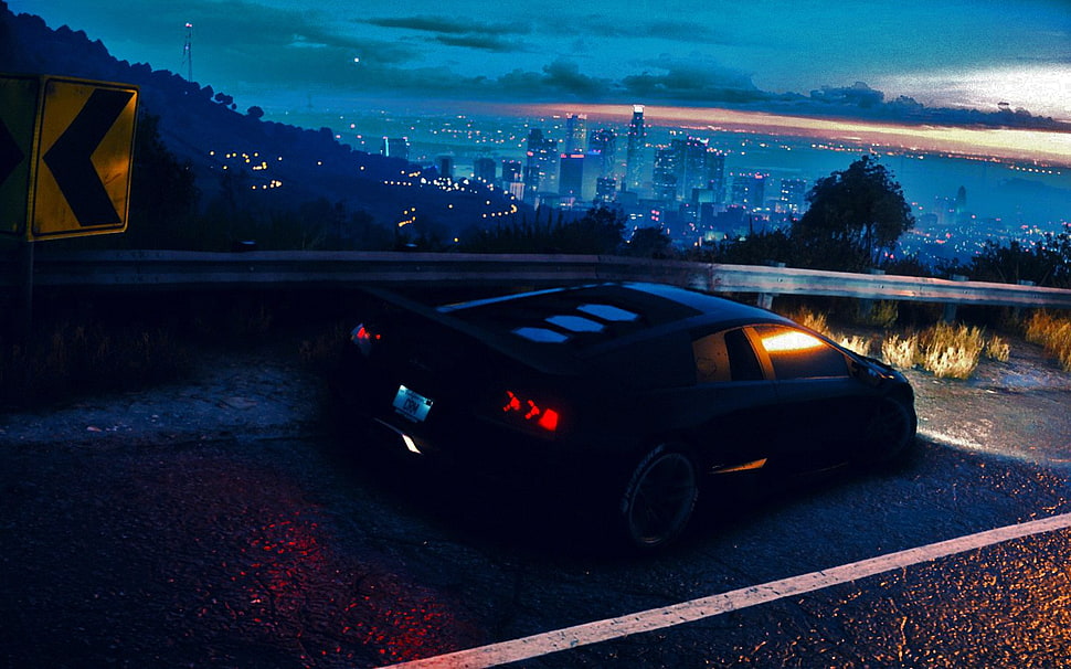 black coupe, Need for Speed, 2015, Lamborghini Aventador, PC gaming HD wallpaper