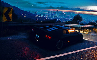 black coupe, Need for Speed, 2015, Lamborghini Aventador, PC gaming