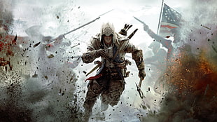 Assassin's Creed digital wallpaper, Assassin's Creed III, Assassin's Creed, video games, American Revolution