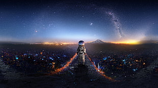 astronaut digital wallpaper