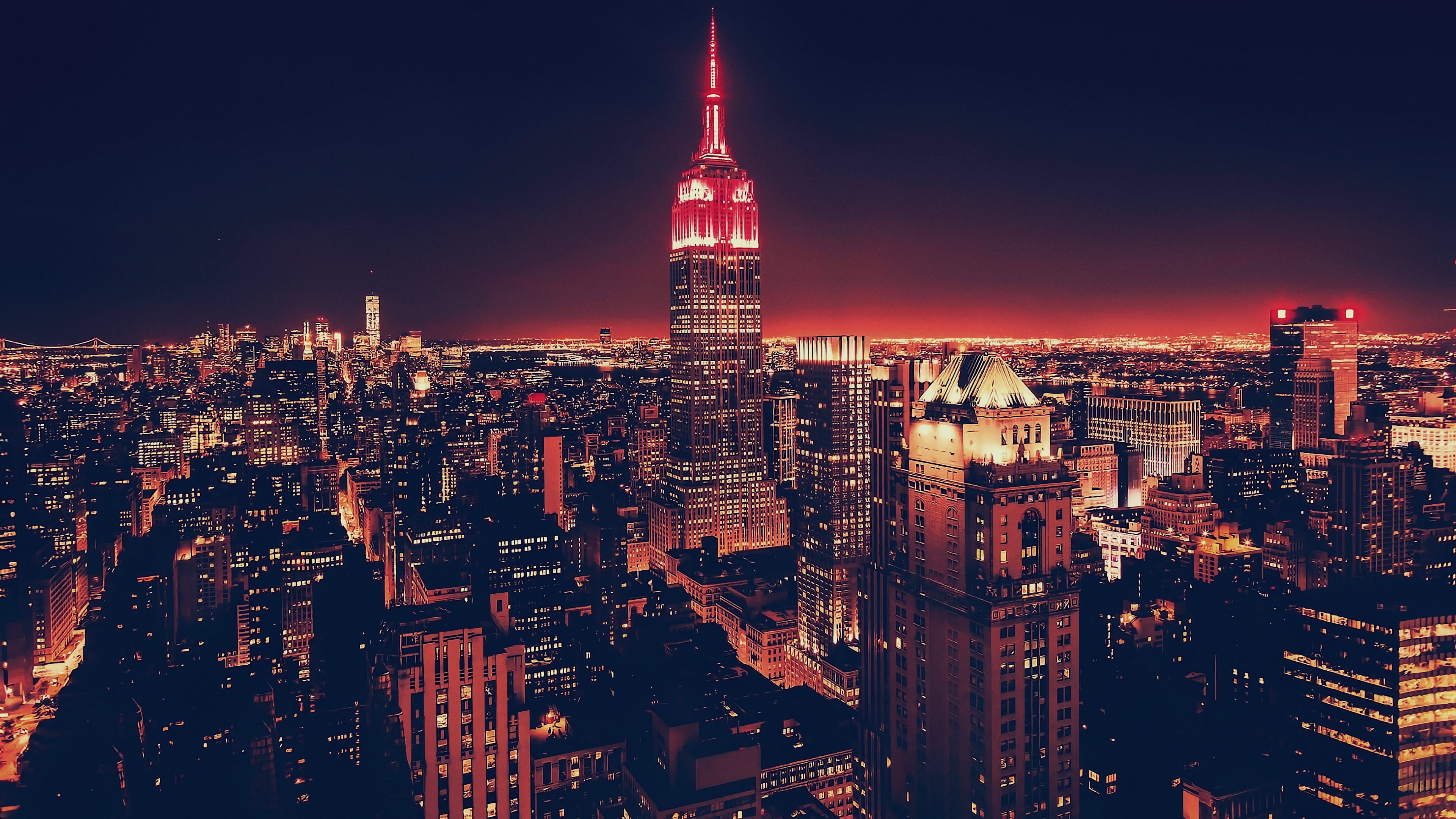 Chrysler Building, cityscape, USA, night