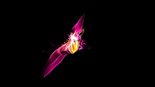 pink and yellow flame painting HD wallpaper
