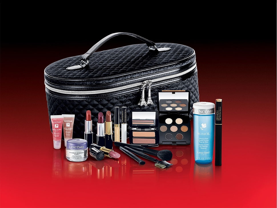 assorted cosmetic products HD wallpaper