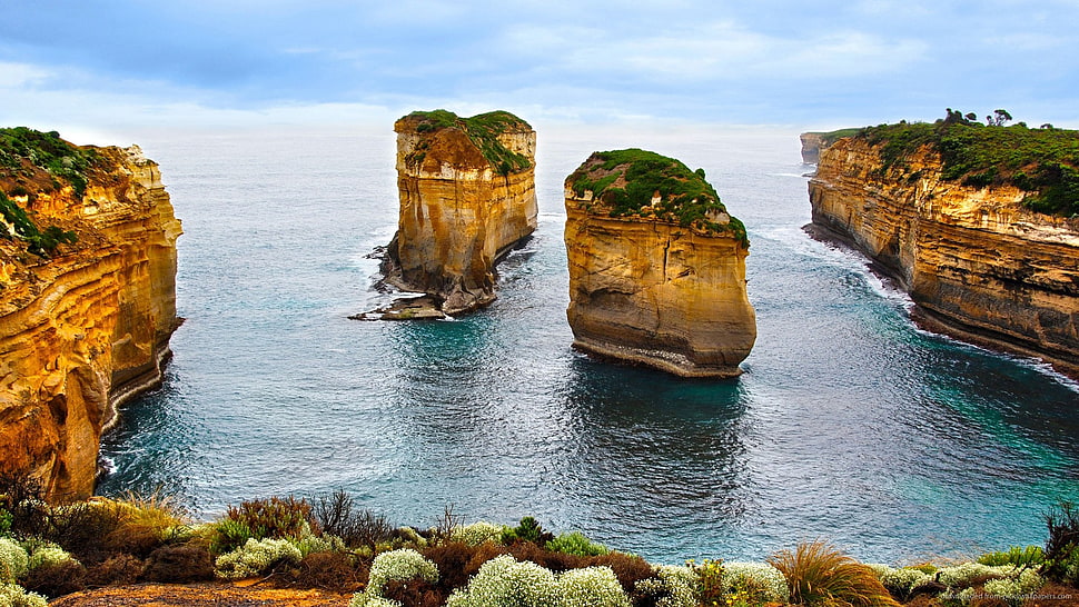 rock formation, Australia, sea, nature, landscape HD wallpaper