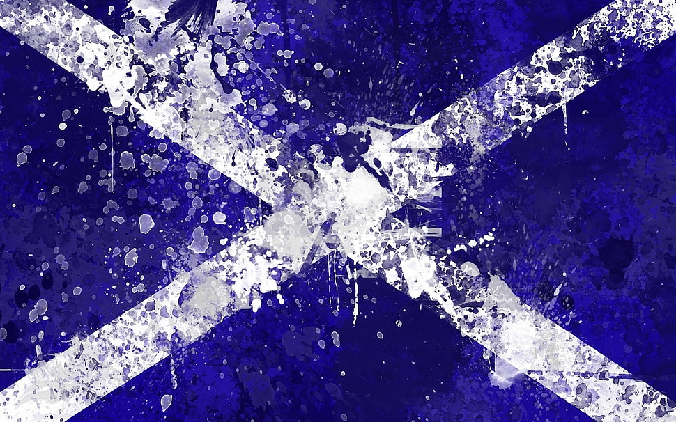 blue and white abstract HD wallpaper
