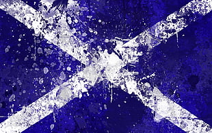blue and white abstract