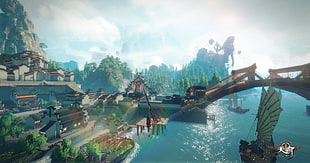 video game digital wallpaper, Revelation Online, landscape, water